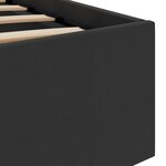 vidaXL Cadre de lit à rangement avec LED Noir Similicuir 180x200 cm
