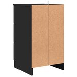 vidaXL Cabinet de chevet Noir 38 x 38 x 66 cm Bois d'ingénierie