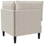 vidaXL Canapé d'angle avec rangement Avoine Velours