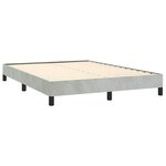 vidaXL Cadre de lit gris clair 152x203 cm velours