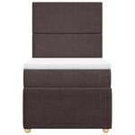 vidaXL Sommier à lattes de lit avec matelas Marron foncé 100x200 cm
