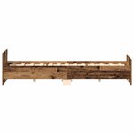 vidaXL Cadre de lit sans matelas vieux bois 140x190 cm bois ingénierie