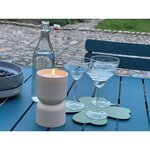 Lampe de table d'extérieur- Lovere 3 W - Forme bougie - Beige et brun clair