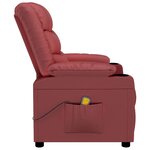 vidaXL Fauteuil inclinable Rouge bordeaux Similicuir