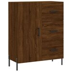 vidaXL Buffet haut Chêne marron 69 5x34x180 cm Bois d'ingénierie