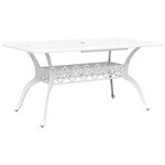 vidaXL Ensemble de salle à manger de jardin 7 pièces en aluminium blanc