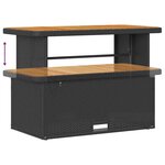 vidaXL Ensemble de canapé de jardin 9 Pièces Noir  Crème 110 x 55 x 71 cm