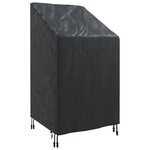 vidaXL Housse de chaise de jardin Noir 70 x 70 x 85 / 125 cm Tissu 210D