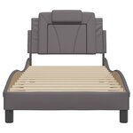vidaXL Cadre de lit Viana sans matelas gris 90x200 cm similicuir