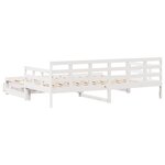 vidaXL Lit de jour avec gigogne et tiroirs sans matelas blanc 80x200cm
