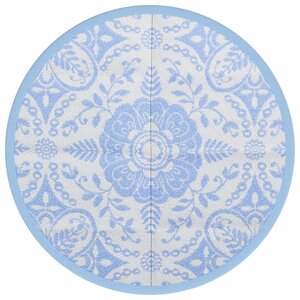 vidaXL Tapis d'extérieur ARAKIL bleu azuré Ø160 cm PP