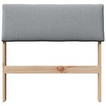 vidaXL Tête de lit capitonnée Gris clair 75 cm Pin massif