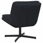 vidaXL Fauteuil relaxant pivotant Autre Noir 63 x 75 x 76 cm Velours