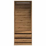 vidaXL Garde-robe chêne artisanal 80x50x200 cm bois d'ingénierie