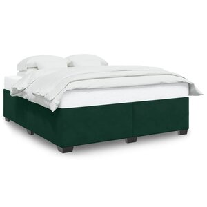vidaXL Cadre de lit sans matelas vert foncé 180x200 cm velours