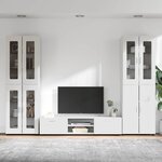 vidaXL Ensemble meuble TV FLORIN Blanc brillant Bois d'ingénierie