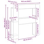 vidaXL Cabinet de Tête de Lit Chêne artisanal 80 cm Bois d’ingénierie