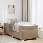 vidaXL Cadre de lit Cappuccino 100 x 200 cm Faux cuir