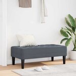 vidaXL Banc Gris foncé 113 x 57 x 39 cm Velours