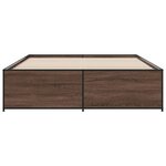 vidaXL Cadre de lit sans matelas chêne marron 160x200 cm