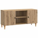 vidaXL Meuble TV Chêne artisanal 102 x 34 5 x 50 cm Bois d'ingénierie