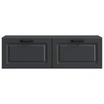 vidaXL Meuble TV mural Noir 98 x 31 x 30 cm Bois d'ingénierie