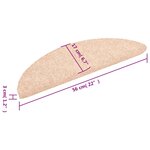 vidaXL Tapis autoadhésifs de marches 5 Pièces Marron 56x17x3cm Aiguilleté