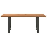 vidaXL Table à manger marron clair bois de chêne massif rectangulaire