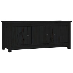 vidaXL Armoire à chaussures Noir 110x38x45 5 cm Bois de pin massif