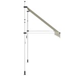 vidaXL Auvent manuel rétractable 300 cm Crème