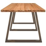vidaXL Table à manger marron clair bois de chêne massif rectangulaire