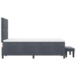 vidaXL Lit à ressorts avec matelas Gris foncé 120 x 200 cm Velours