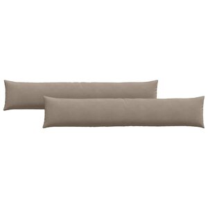 vidaXL Coussins de canapé 2 pc tissu Taupe 200 x 40 cm