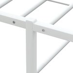 vidaXL Cadre de lit sans matelas blanc 200x200 cm métal