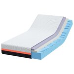 vidaXL Matelas Blanc et Gris 90 x 190 cm Mousse à Mémoire