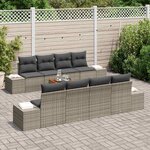 vidaXL Ensemble de canapé de jardin 7 Pièces Gris
