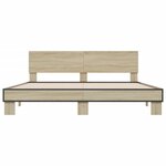 vidaXL Cadre de lit sans matelas chêne sonoma 180x200 cm
