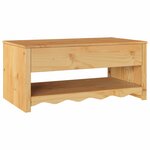 vidaXL Table basse Drammen Chêne 99 x 55 x 45 cm Bois massif en pin
