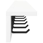 vidaXL Porte-manteau mural avec étagère Blanc 100 x 10.5 x 10.5 cm