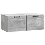 vidaXL Meuble TV mural Gris béton 78 5 x 41 x 30 cm Bois d'ingénierie