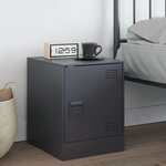 vidaXL Table de chevet anthracite 34 5x39x44 cm acier