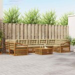 vidaXL Ensemble de canapés d'extérieur 8 Pièces Naturel et Beige