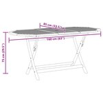 vidaXL Table pliable de jardin 160x85x75 cm Bois d'eucalyptus massif