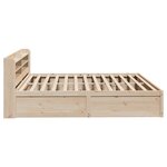 vidaXL Cadre de lit avec tête de lit 200x200 cm Bois de pin massif