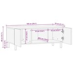 vidaXL Table Basse 100x54x40 cm - Bois de Manguier Massif
