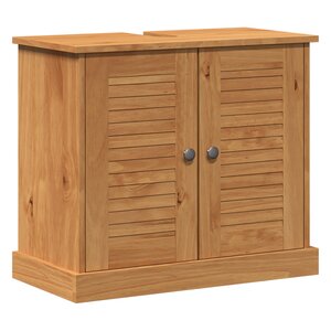 vidaXL Meubles de salle de bain marron miel 67.5 x 34 x 59 cm