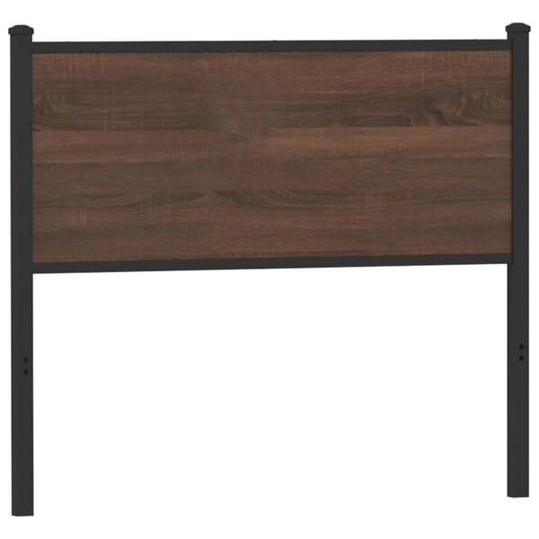 vidaXL Tête de lit de remplacement chêne marron 100 cm bois d'ingénierie et acier