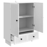 vidaXL Buffet Blanc Brillant 66 x 34 5 x 95 cm Bois d’ingénierie