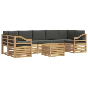 vidaXL Ensemble de canapés d'extérieur 8 pc Blanc et anthracite