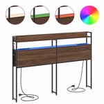 vidaXL Tête de lit de rangement Chêne marron 140 cm Bois d'ingénierie